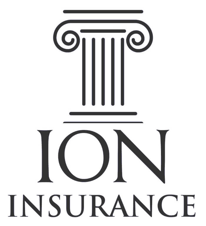 ION Insurance logo with a column above